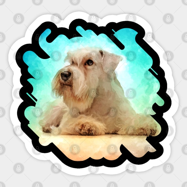 Miniature Schnauzer Sticker by Nartissima